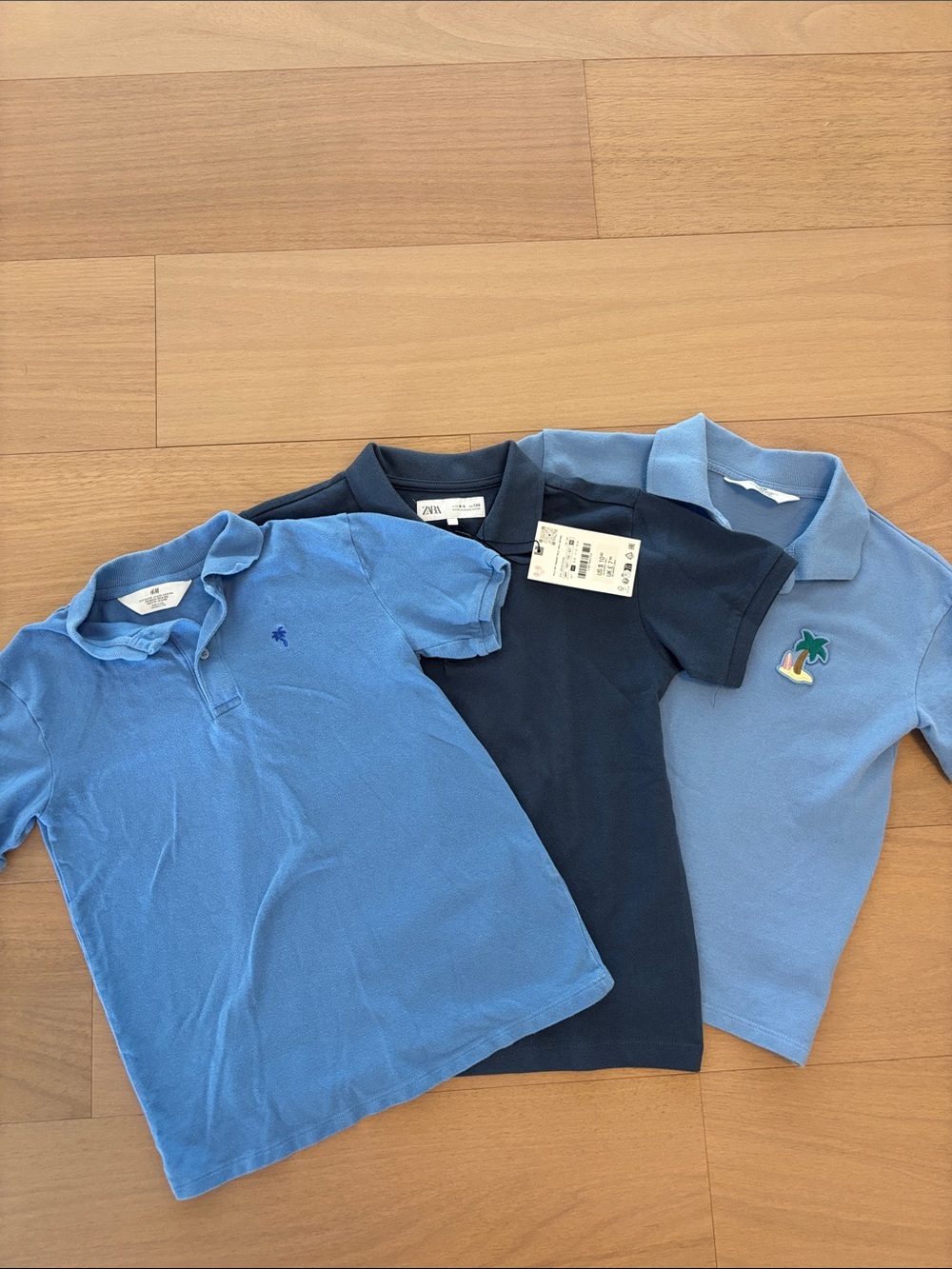 Zara Boys Polo Pack in Light Blue, Navy & Sky Blue
